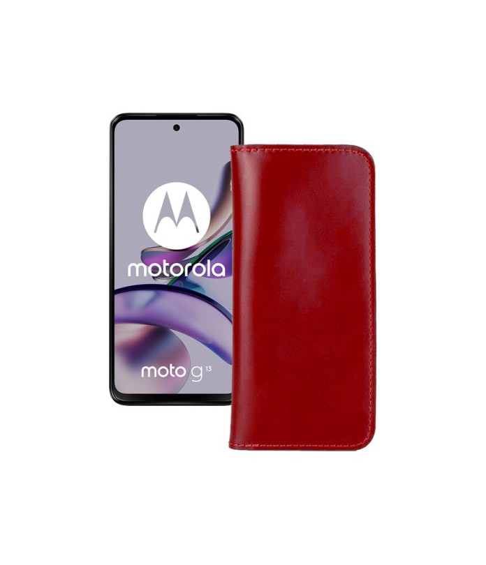 Портмоне з шкіри для телефону Motorola Moto G13