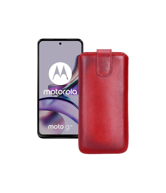 Витяжка з екошкіри для телефону Motorola Moto G13