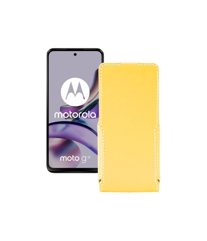 Чохол-флип з екошкіри для телефону Motorola Moto G13