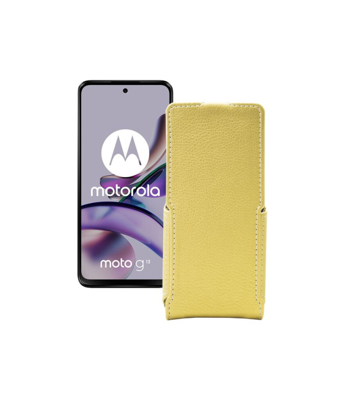 Чохол-флип з екошкіри для телефону Motorola Moto G13