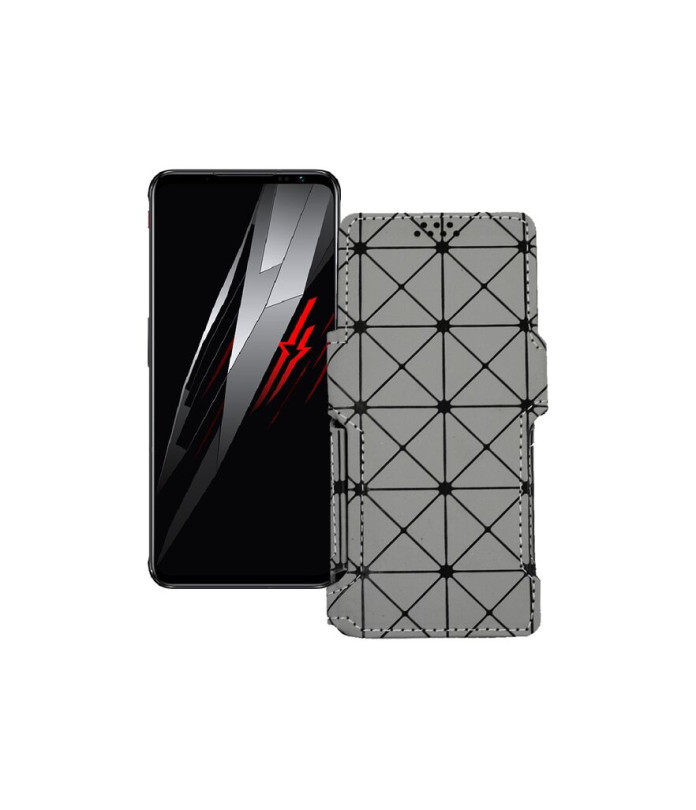 Чохол-книжка з екошкіри для телефону ZTE Nubia Red Magic 6 Pro