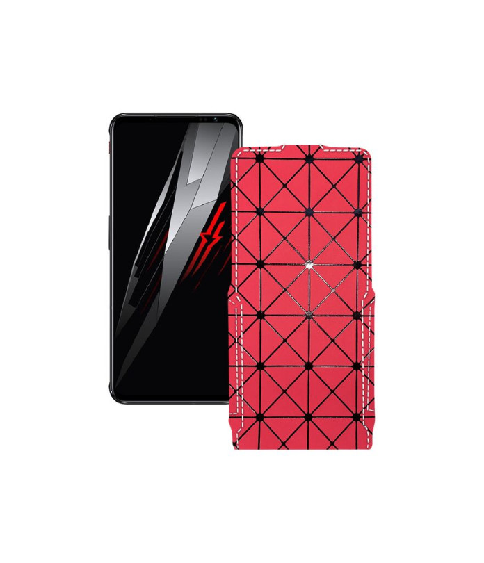 Чохол-флип з екошкіри для телефону ZTE Nubia Red Magic 6 Pro