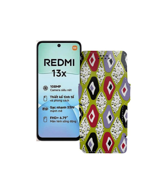 Чохол-книжка з екошкіри для телефону Xiaomi Redmi 13x