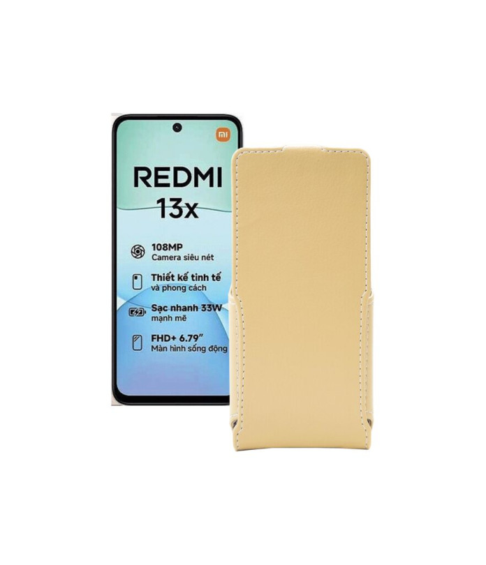 Чохол-флип з екошкіри для телефону Xiaomi Redmi 13x