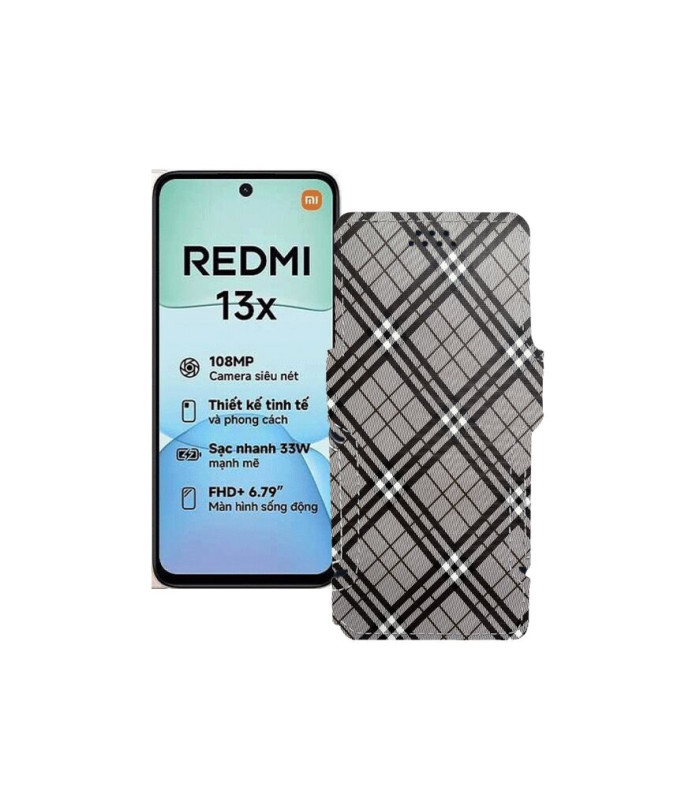 Чохол-книжка з екошкіри для телефону Xiaomi Redmi 13x