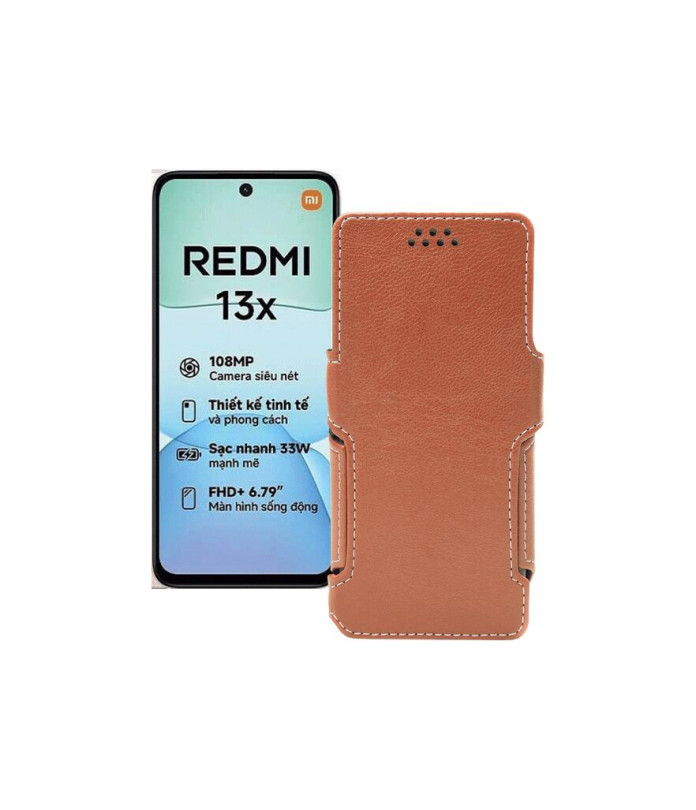 Чохол-книжка з екошкіри для телефону Xiaomi Redmi 13x