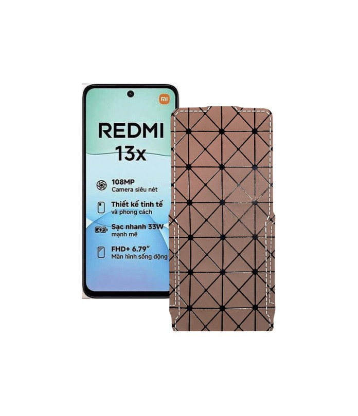 Чохол-флип з екошкіри для телефону Xiaomi Redmi 13x