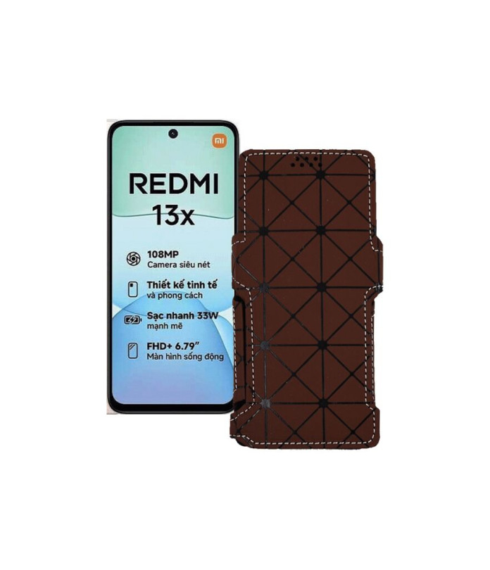 Чохол-книжка з екошкіри для телефону Xiaomi Redmi 13x