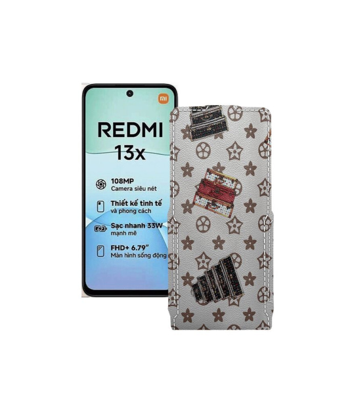 Чохол-флип з екошкіри для телефону Xiaomi Redmi 13x