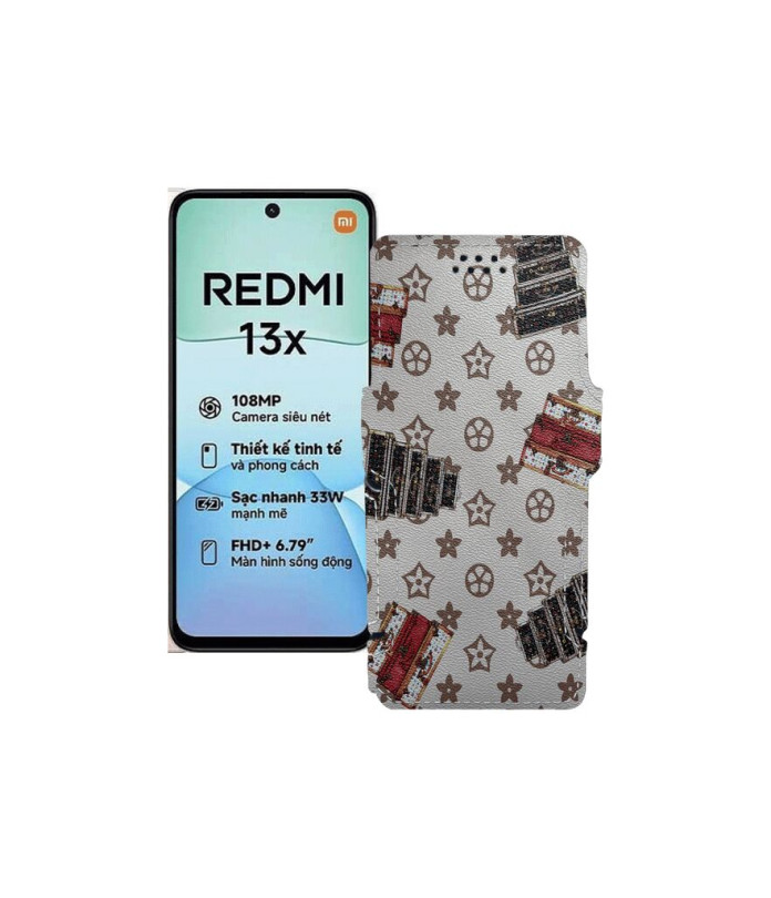 Чохол-книжка з екошкіри для телефону Xiaomi Redmi 13x