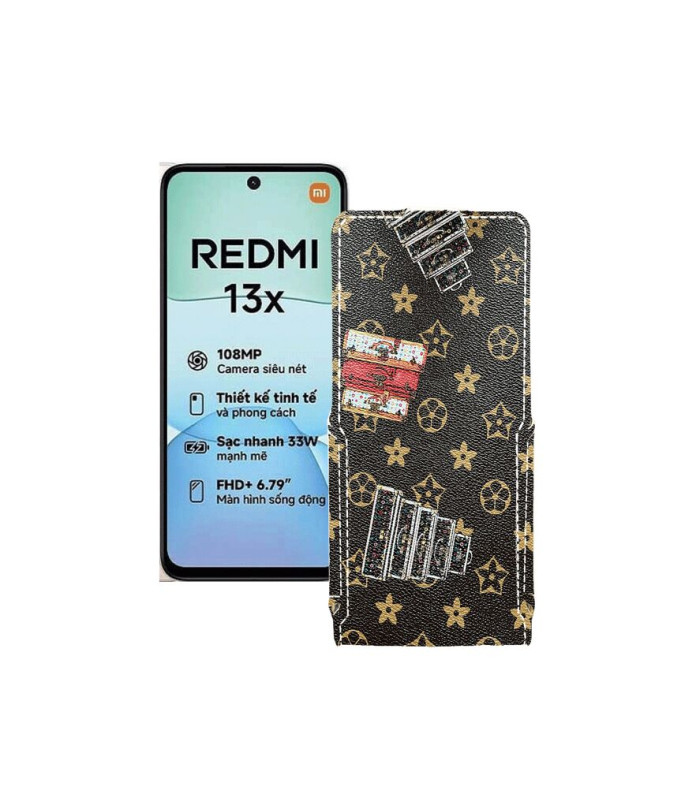 Чохол-флип з екошкіри для телефону Xiaomi Redmi 13x