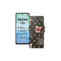 Чохол-книжка з екошкіри для телефону Xiaomi Redmi 13x