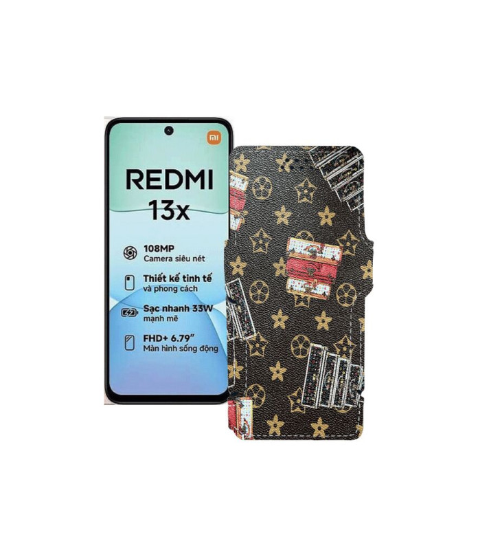 Чохол-книжка з екошкіри для телефону Xiaomi Redmi 13x