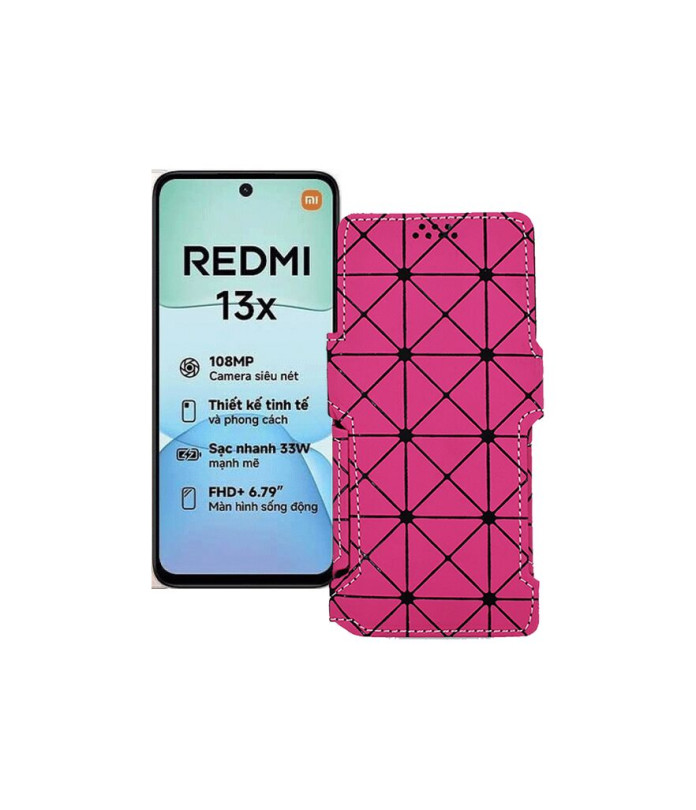 Чохол-книжка з екошкіри для телефону Xiaomi Redmi 13x