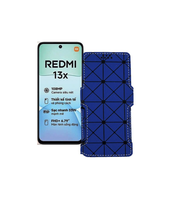 Чохол-книжка з екошкіри для телефону Xiaomi Redmi 13x