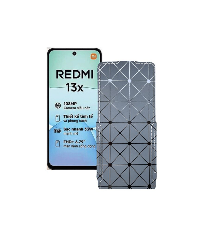 Чохол-флип з екошкіри для телефону Xiaomi Redmi 13x