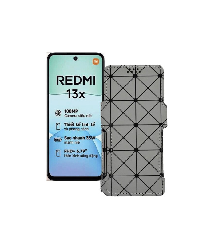 Чохол-книжка з екошкіри для телефону Xiaomi Redmi 13x