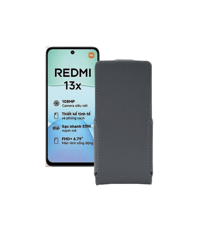 Чохол-флип з екошкіри для телефону Xiaomi Redmi 13x
