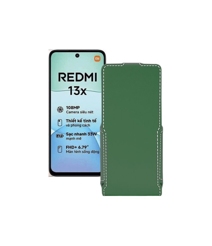 Чохол-флип з екошкіри для телефону Xiaomi Redmi 13x