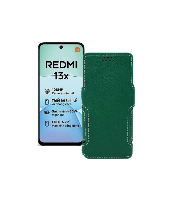 Чохол-книжка з екошкіри для телефону Xiaomi Redmi 13x