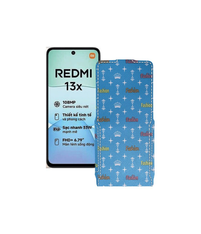 Чохол-флип з екошкіри для телефону Xiaomi Redmi 13x