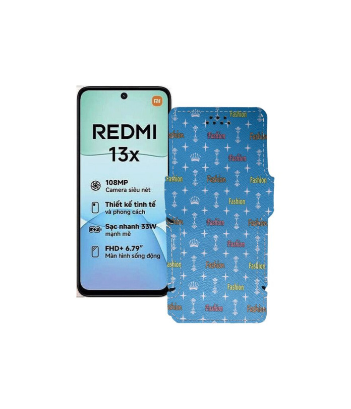 Чохол-книжка з екошкіри для телефону Xiaomi Redmi 13x