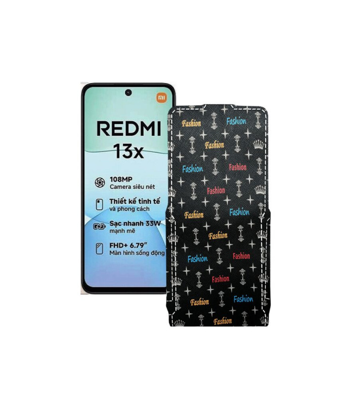 Чохол-флип з екошкіри для телефону Xiaomi Redmi 13x