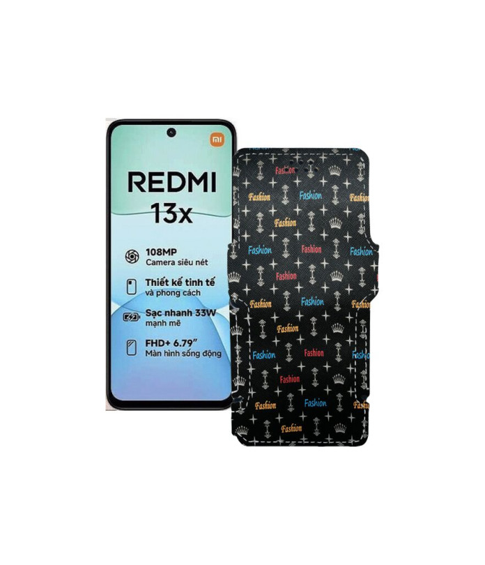 Чохол-книжка з екошкіри для телефону Xiaomi Redmi 13x