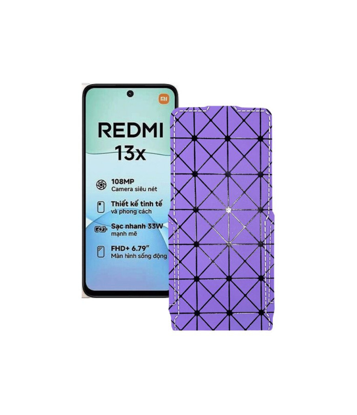 Чохол-флип з екошкіри для телефону Xiaomi Redmi 13x