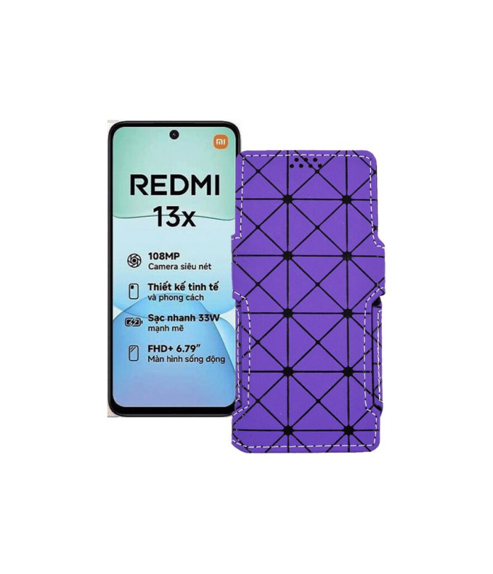 Чохол-книжка з екошкіри для телефону Xiaomi Redmi 13x