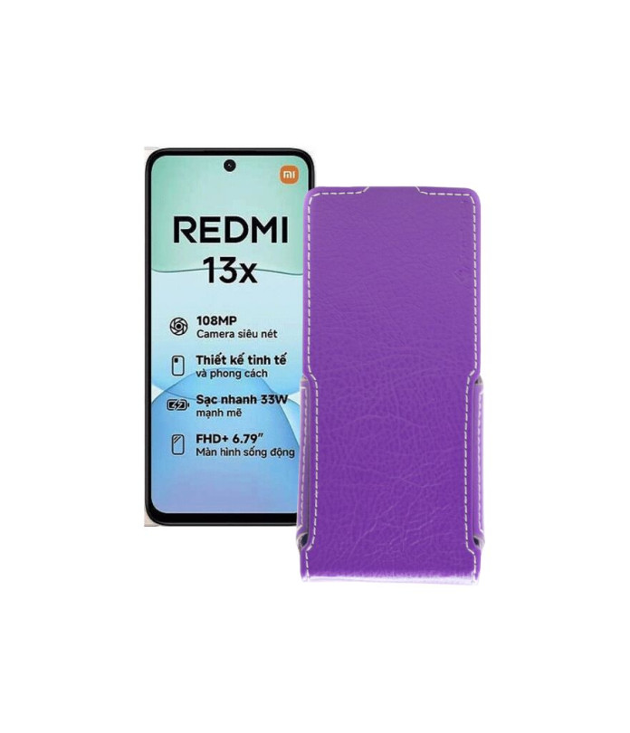Чохол-флип з екошкіри для телефону Xiaomi Redmi 13x