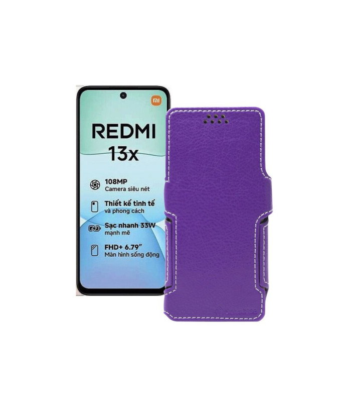 Чохол-книжка з екошкіри для телефону Xiaomi Redmi 13x