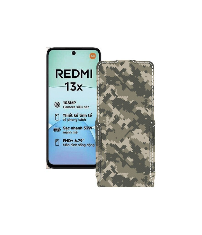 Чохол-флип з екошкіри для телефону Xiaomi Redmi 13x