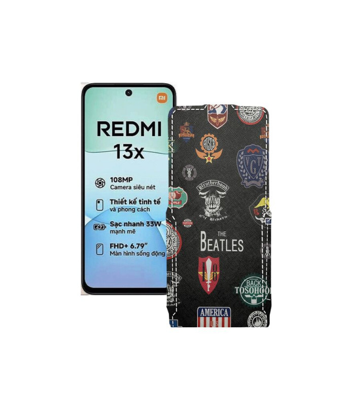 Чохол-флип з екошкіри для телефону Xiaomi Redmi 13x