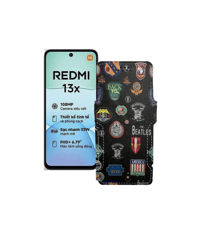 Чохол-книжка з екошкіри для телефону Xiaomi Redmi 13x