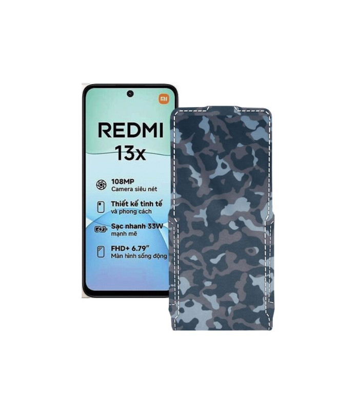 Чохол-флип з екошкіри для телефону Xiaomi Redmi 13x