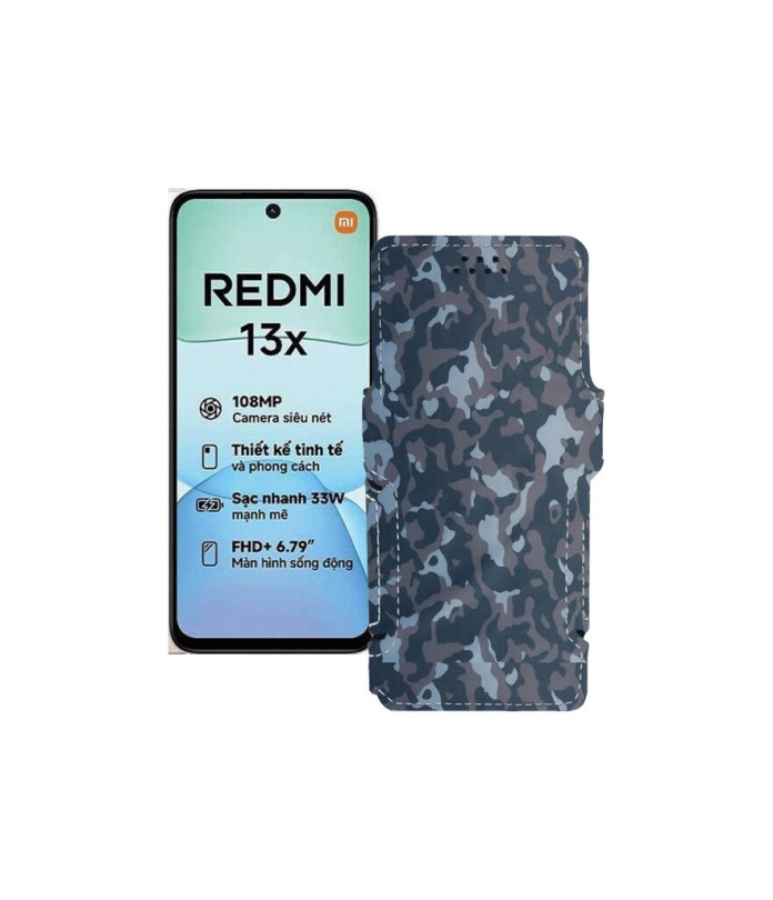 Чохол-книжка з екошкіри для телефону Xiaomi Redmi 13x