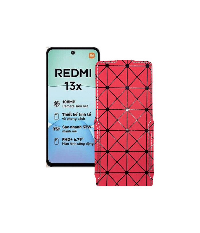 Чохол-флип з екошкіри для телефону Xiaomi Redmi 13x