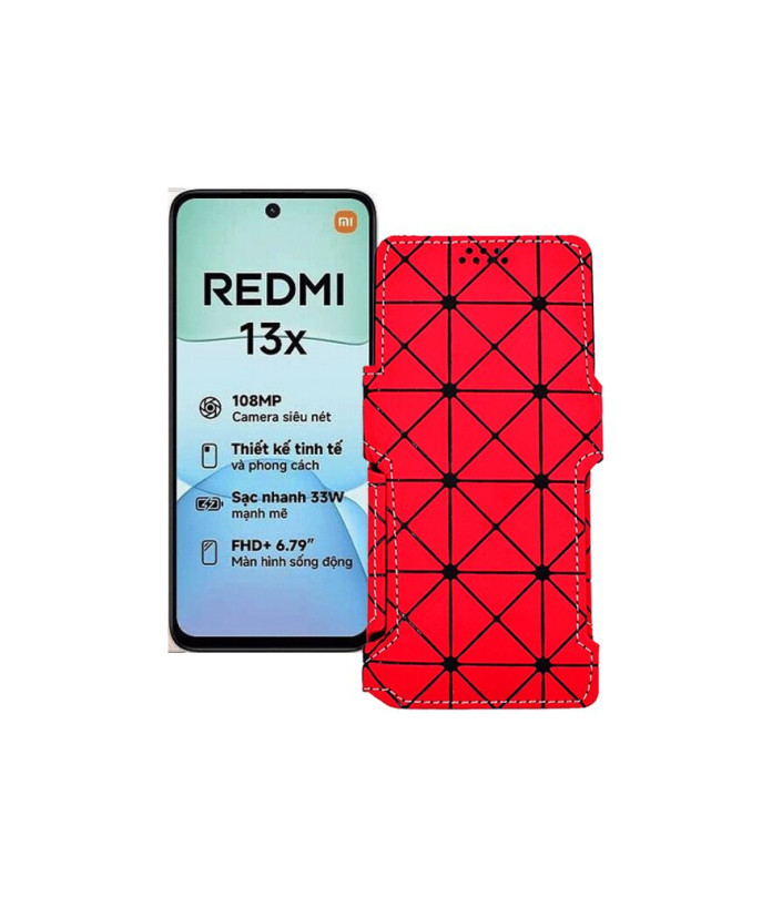 Чохол-книжка з екошкіри для телефону Xiaomi Redmi 13x