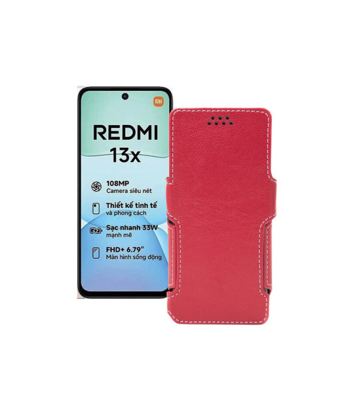 Чохол-книжка з екошкіри для телефону Xiaomi Redmi 13x