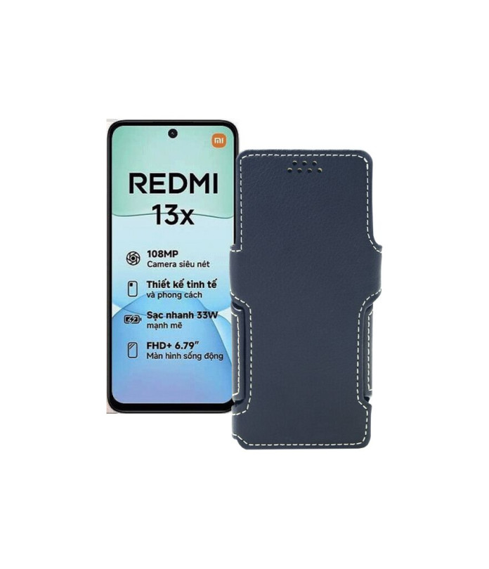 Чохол-книжка з екошкіри для телефону Xiaomi Redmi 13x