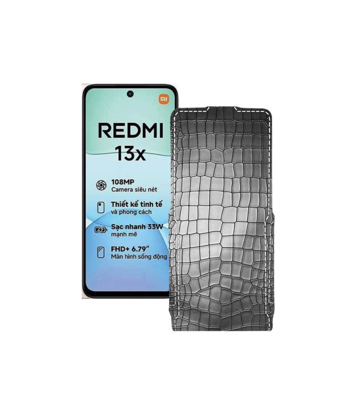 Чохол-флип з екошкіри для телефону Xiaomi Redmi 13x