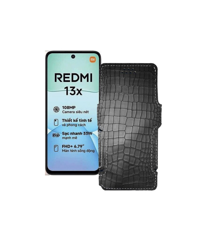 Чохол-книжка з екошкіри для телефону Xiaomi Redmi 13x
