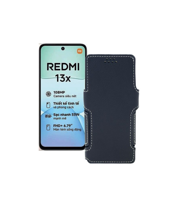 Чохол-книжка з екошкіри для телефону Xiaomi Redmi 13x