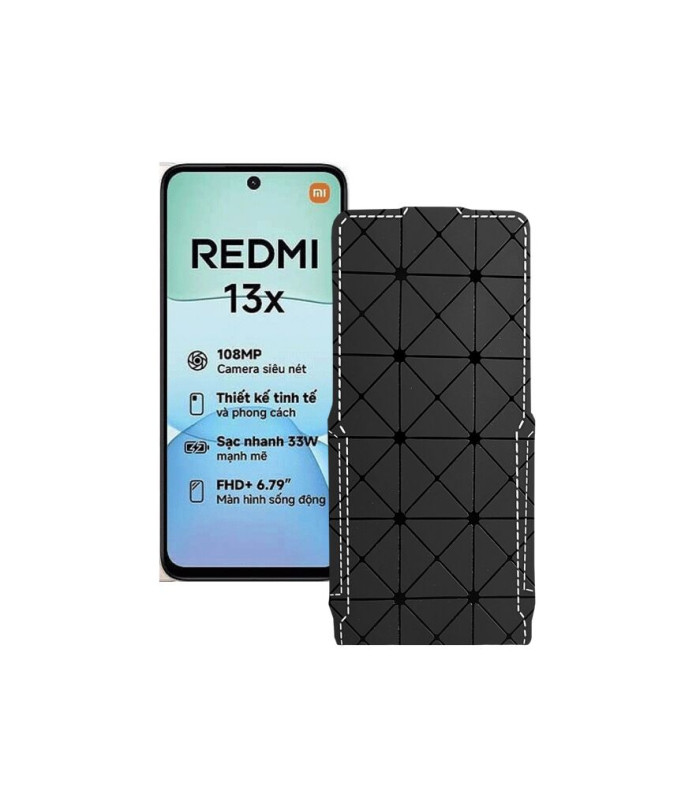 Чохол-флип з екошкіри для телефону Xiaomi Redmi 13x