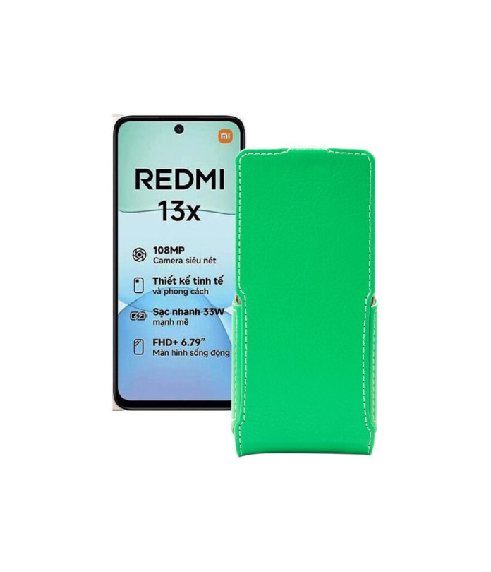 Чохол-флип з екошкіри для телефону Xiaomi Redmi 13x