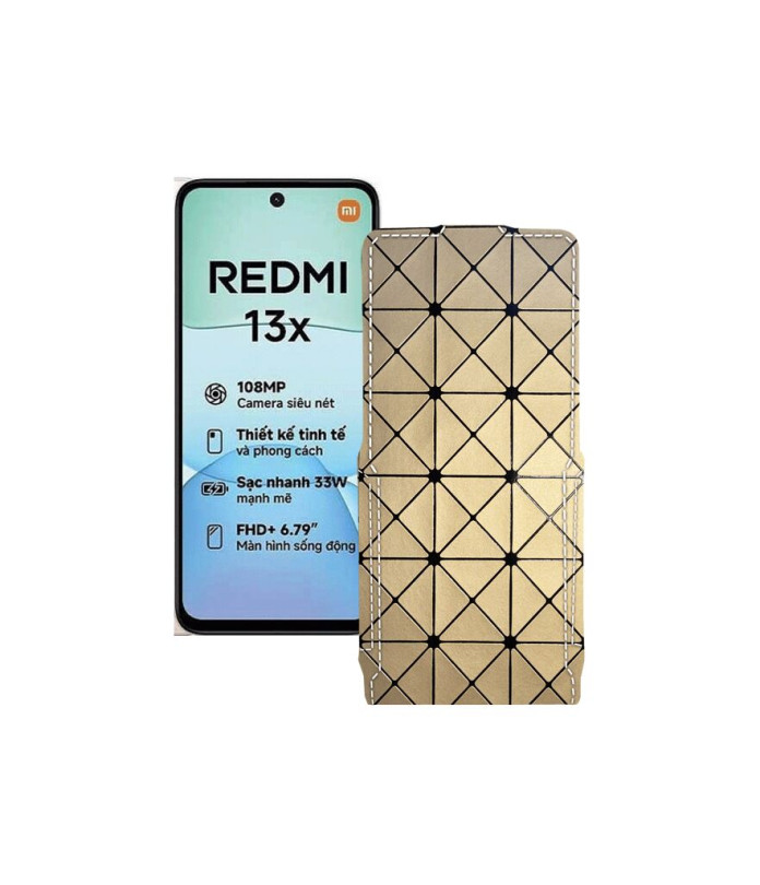 Чохол-флип з екошкіри для телефону Xiaomi Redmi 13x