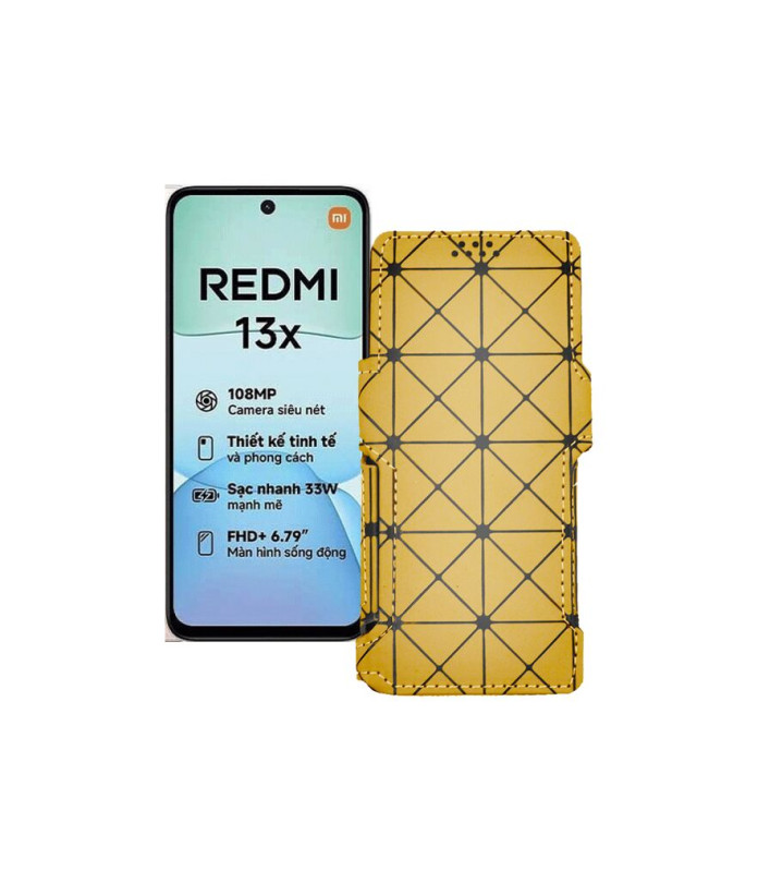 Чохол-книжка з екошкіри для телефону Xiaomi Redmi 13x