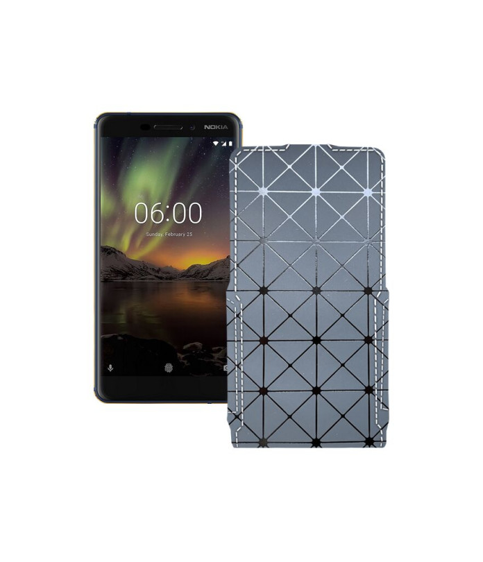 Чохол-флип з екошкіри для телефону Nokia 6.1