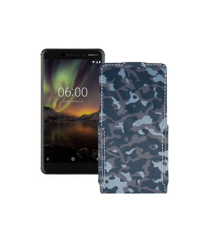 Чохол-флип з екошкіри для телефону Nokia 6.1